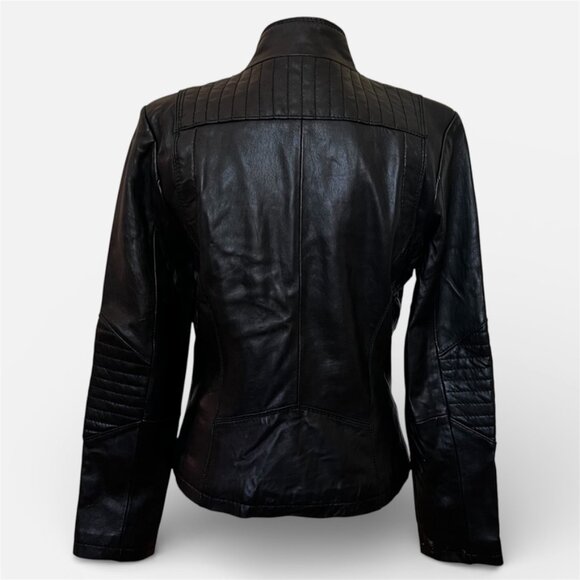 Michael Kors Black Leather Moto Jacket Soft Grunge Hot Girl Elevated - Picture 4 of 16